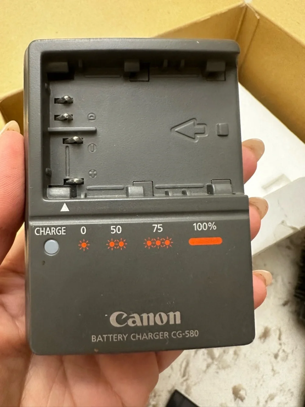 Canon Black Lens Cap with White and Gold Logos